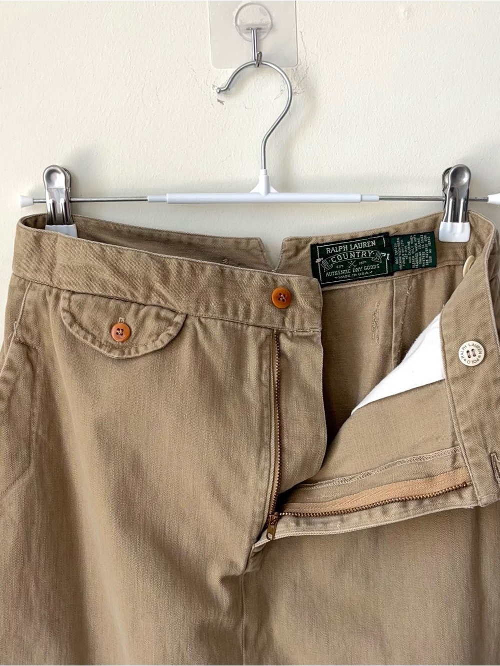 Vintage Ralph Lauren Country Khaki Skirt Size 12 Cotton Twill MiUSA Maxi Pencil